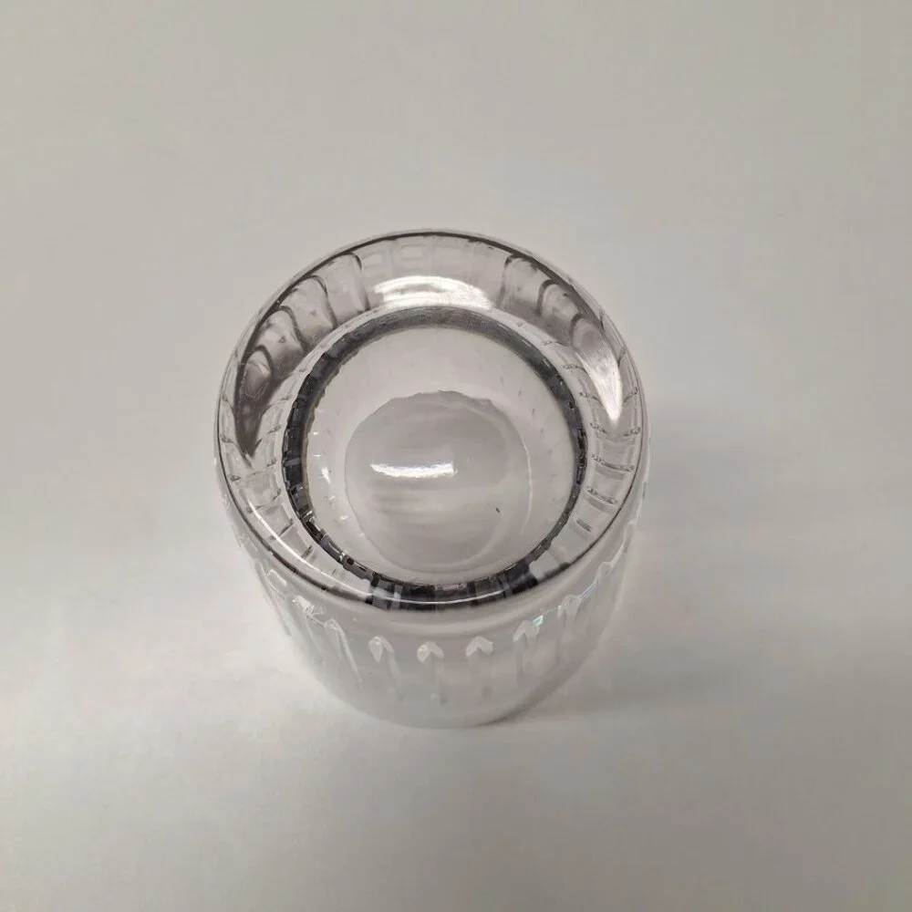 Crystal Maastricht Holland Rock Glass Short 3.5 Inch‎ Clear Vertical Lines
